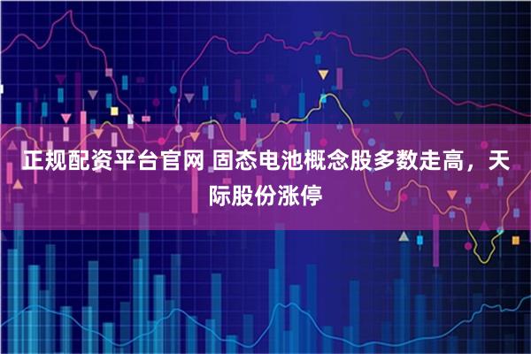 正规配资平台官网 固态电池概念股多数走高，天际股份涨停